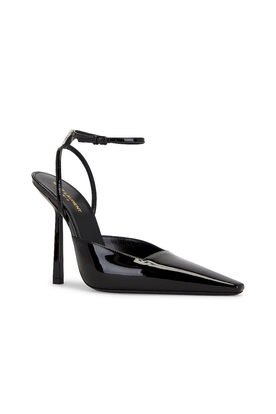 Saint Laurent Anouk Ankle Strap Pump Black. (also in ). Product Image