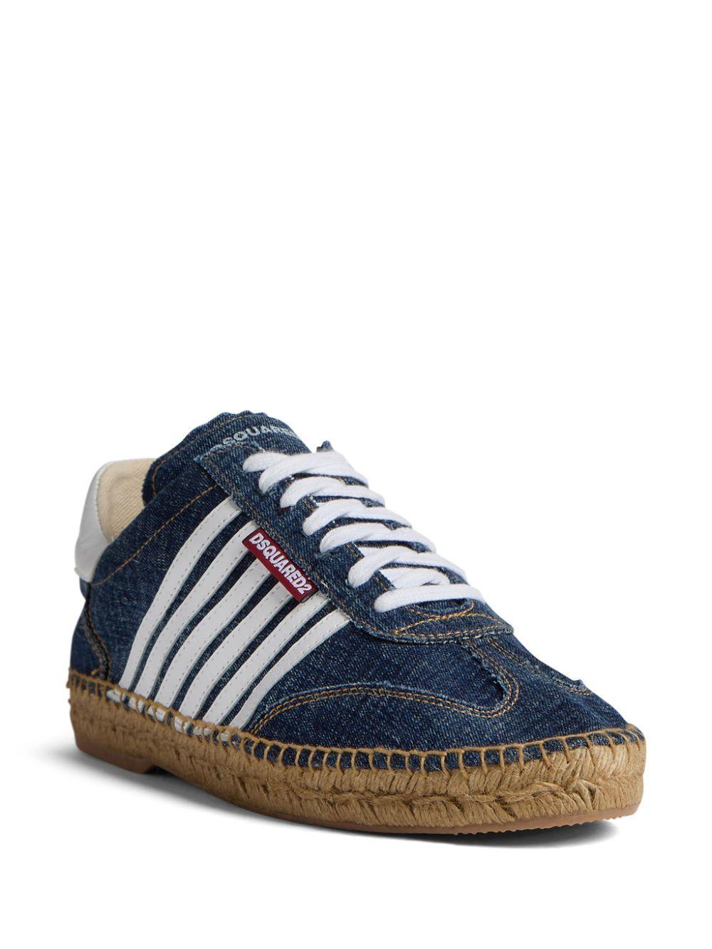 DSQUARED2 Denim Espadrille Sneakers In Black Product Image