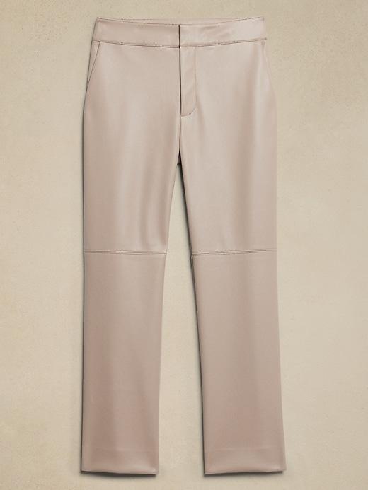 Straight Vegan Leather Trouser Product Image