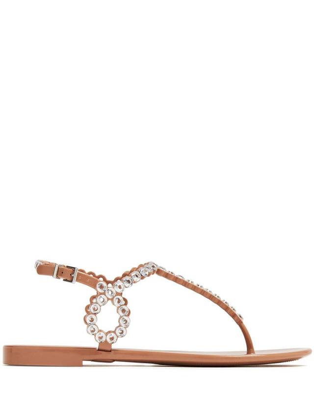 AQUAZZURA Almost Bare Crystal Jelly Slingback Sandals In Pink Product Image