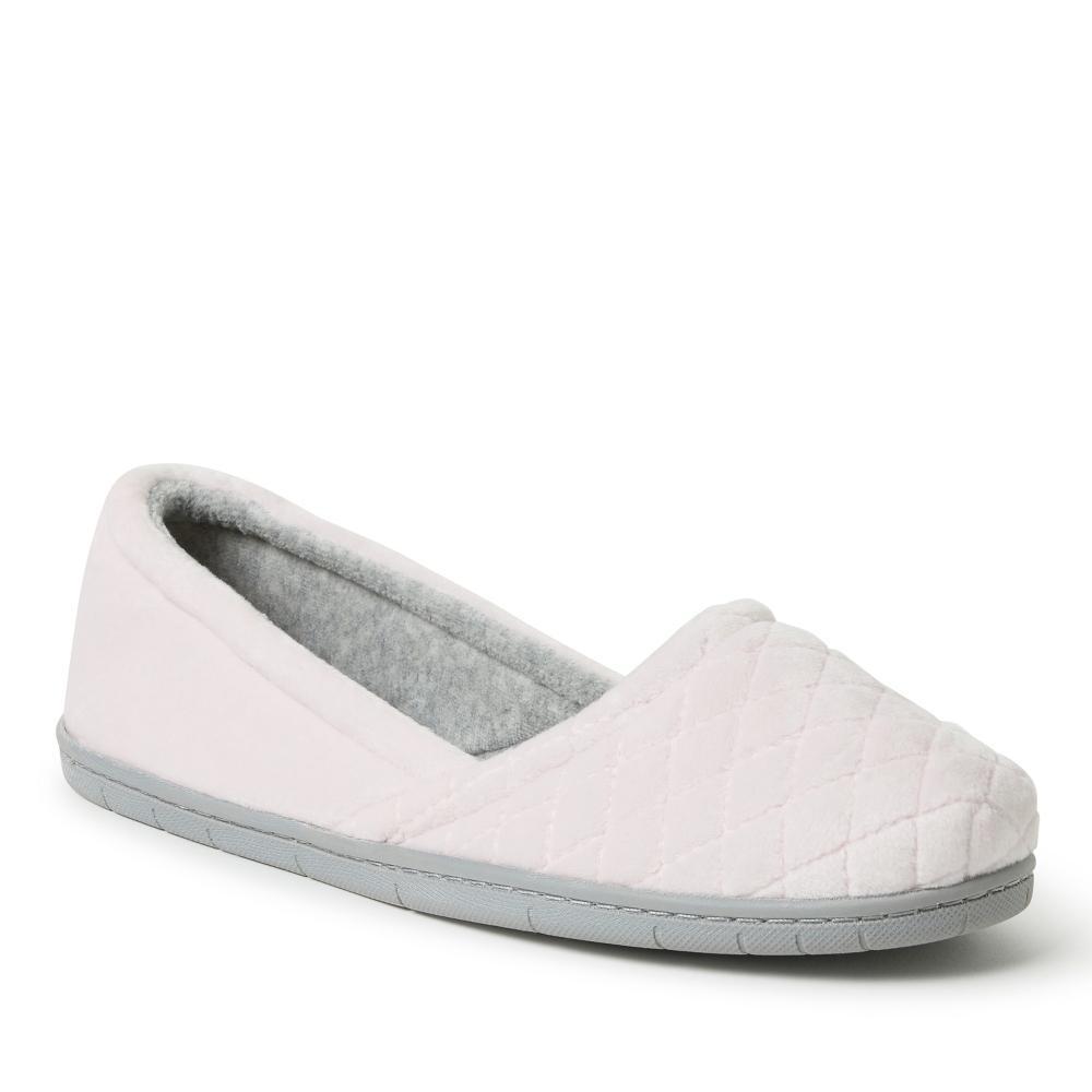 Dearfoams Women's Katie Microfiber Velour Espadrille Slipper - Fresh Pink Size M Product Image