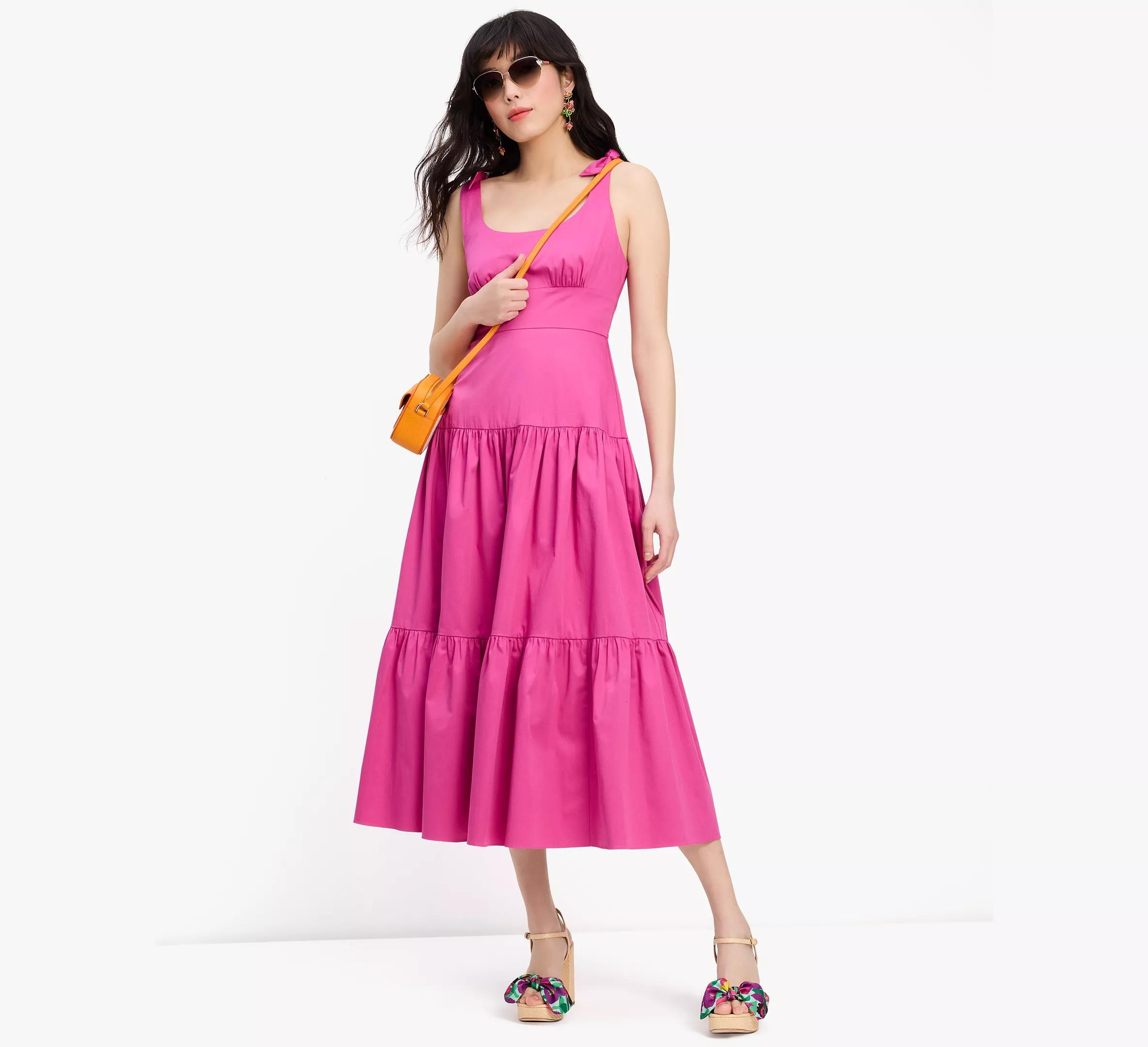 Poplin Tiered Maxi Dress Product Image