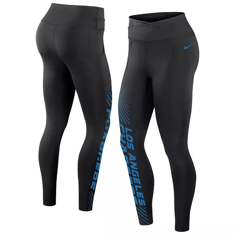 Womens Nike Los Angeles Chargers Yard Line Crossover Leggings Product Image