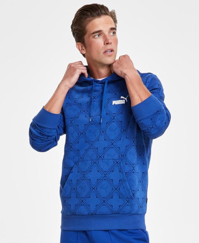 Puma Mens Logomania Allover Logo Print Fleece Hoodie Product Image