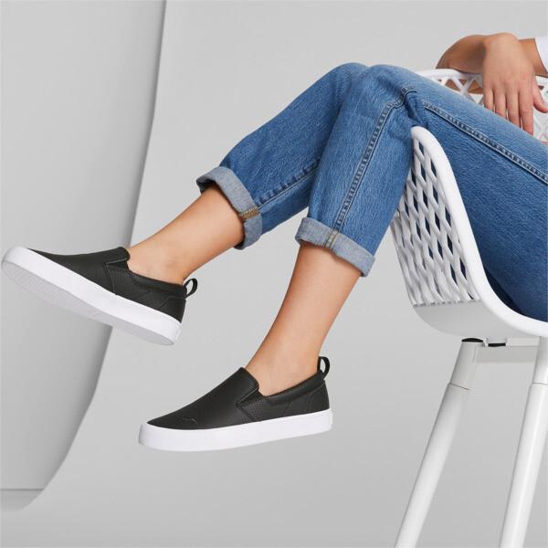 PUMA Bari Slip-On Comfort Women's Shoes in Black/Flat Dark Grey Product Image