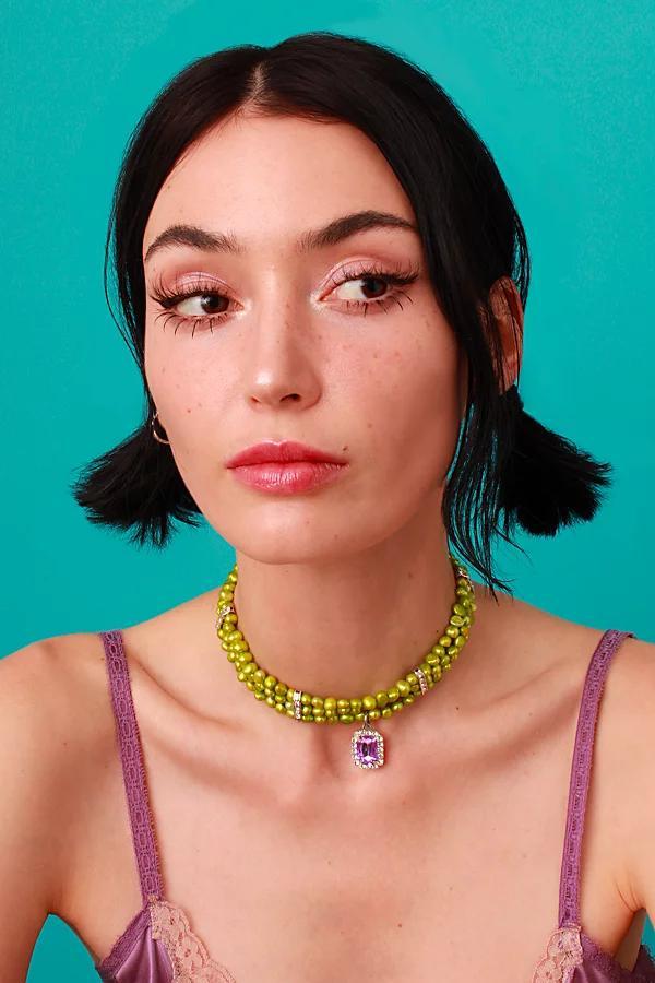 Velvet Luna Lily Pearl Choker Womens at Urban Outfitters Product Image