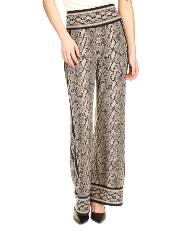 Michael Michael Kors Womens Snake-Print Border-Print Pants Product Image