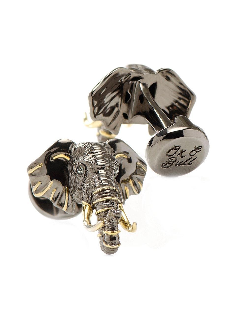 Mens Two-Tone Elephant Cufflinks Product Image