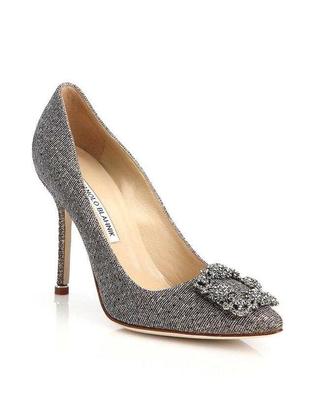 Manolo Blahnik Hangisi Jeweled Pointed Toe Pump Product Image