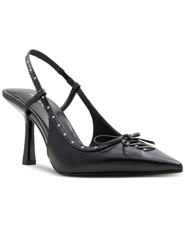 Aldo Womens Stevvie Slingback Pointed-Toe Bow Pumps Product Image