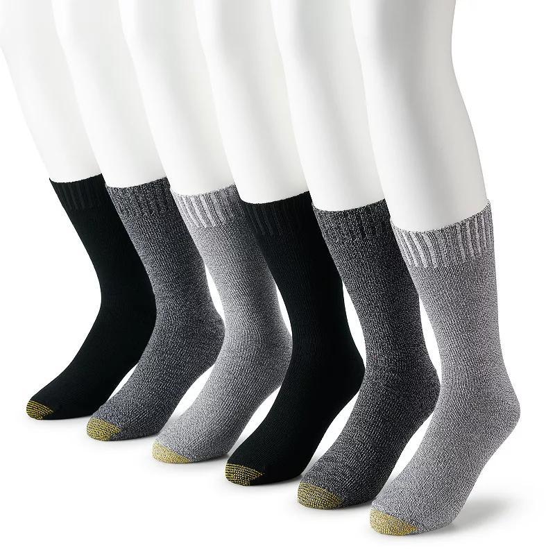 Mens GOLDTOE 6-Pack Extended Hudson Crew Socks Product Image