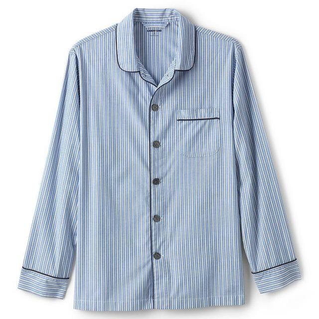 Lands End Mens Poplin Pajama Shirt Product Image