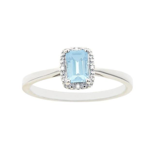 Gemstone and Diamond Accent Ring in Sterling Silver Product Image