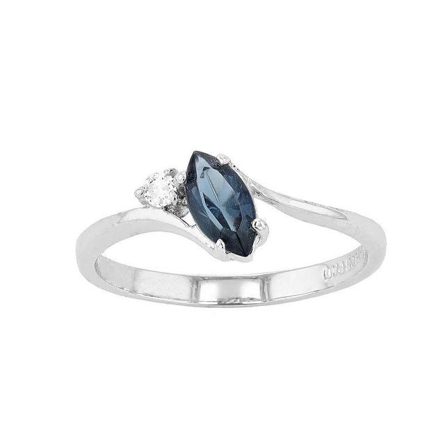 Traditions Jewelry Company Sterling Silver Crystal Birthstone Marquise Ring, Womens September Product Image