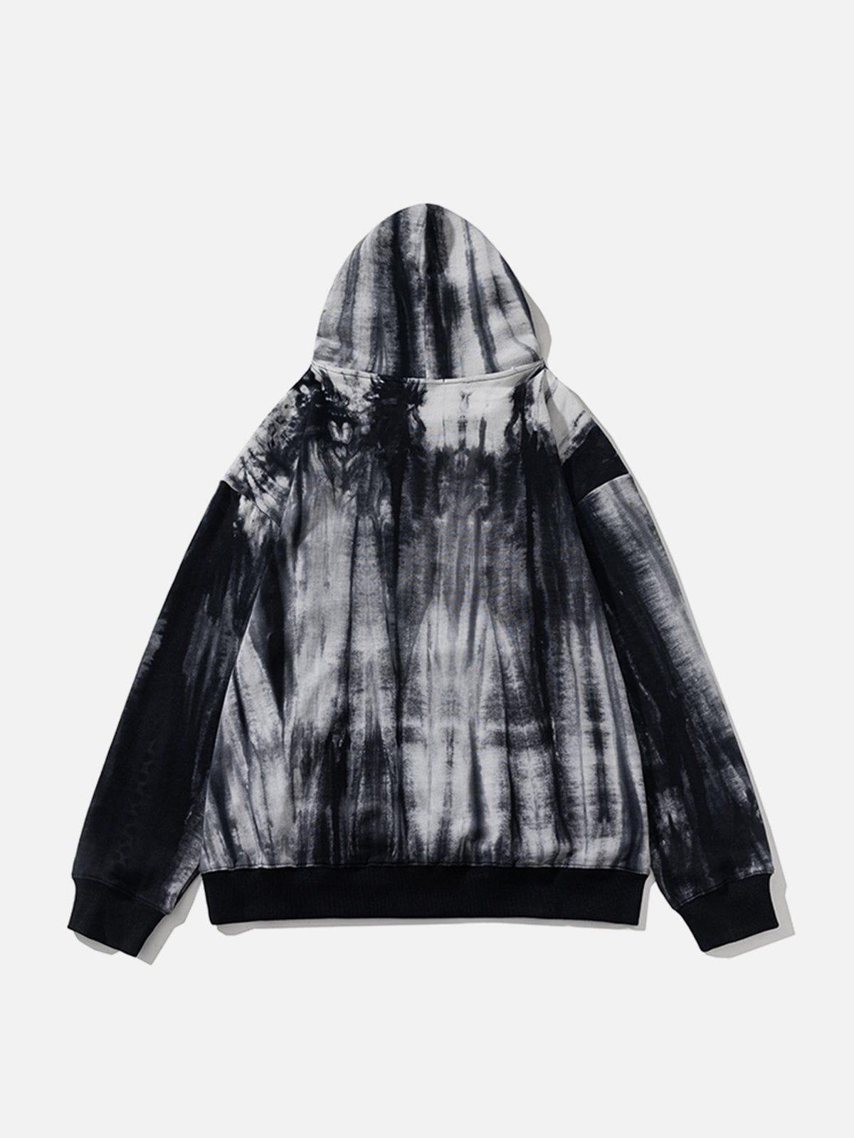 Aelfric Eden Color Blocking Tie Dye Hoodie Product Image