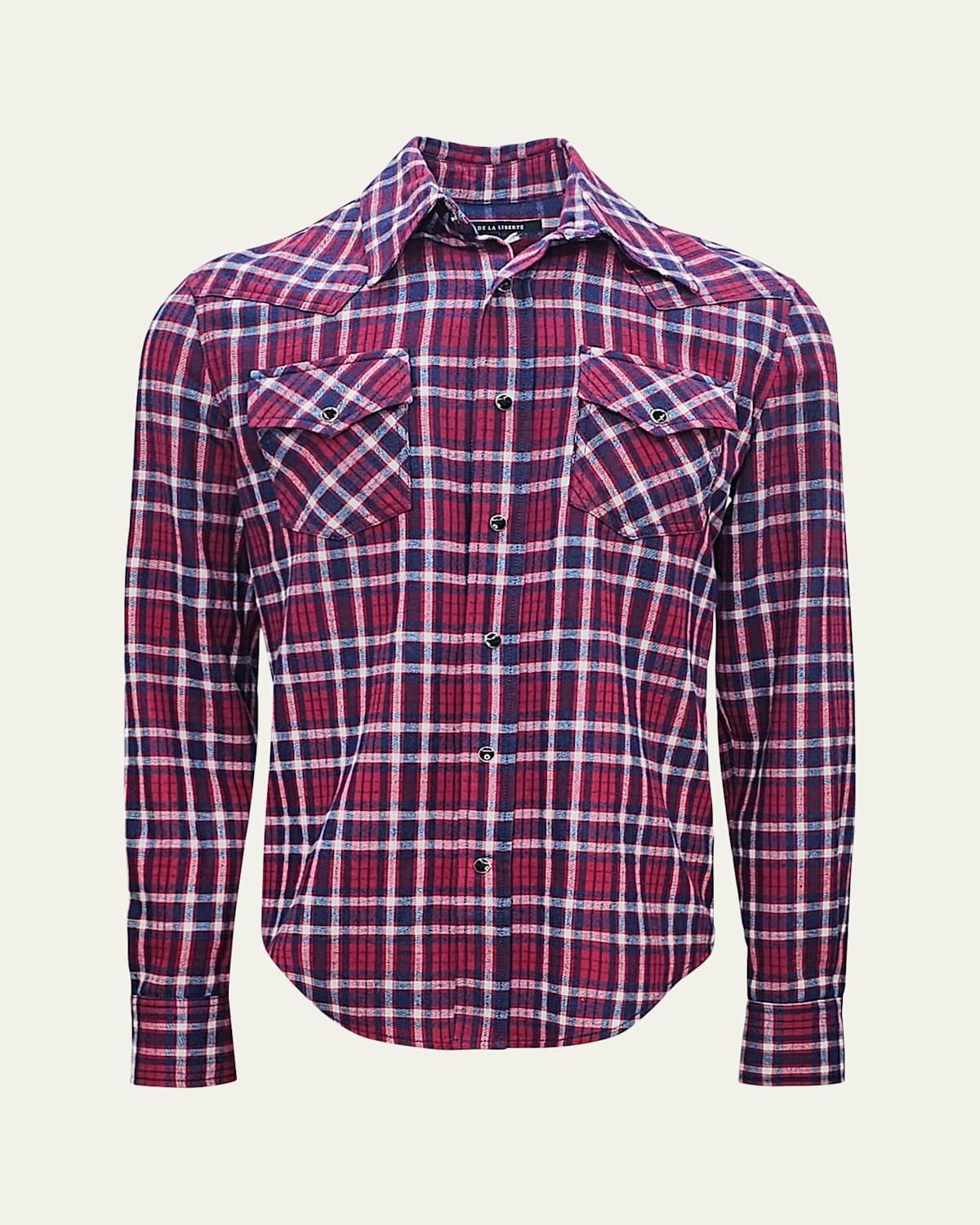 Mens Plaid Western Shirt product image