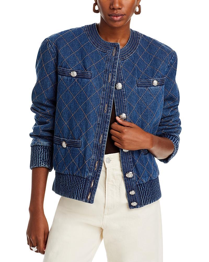 Veronica Beard Glennon Quilted Denim Jacket Product Image