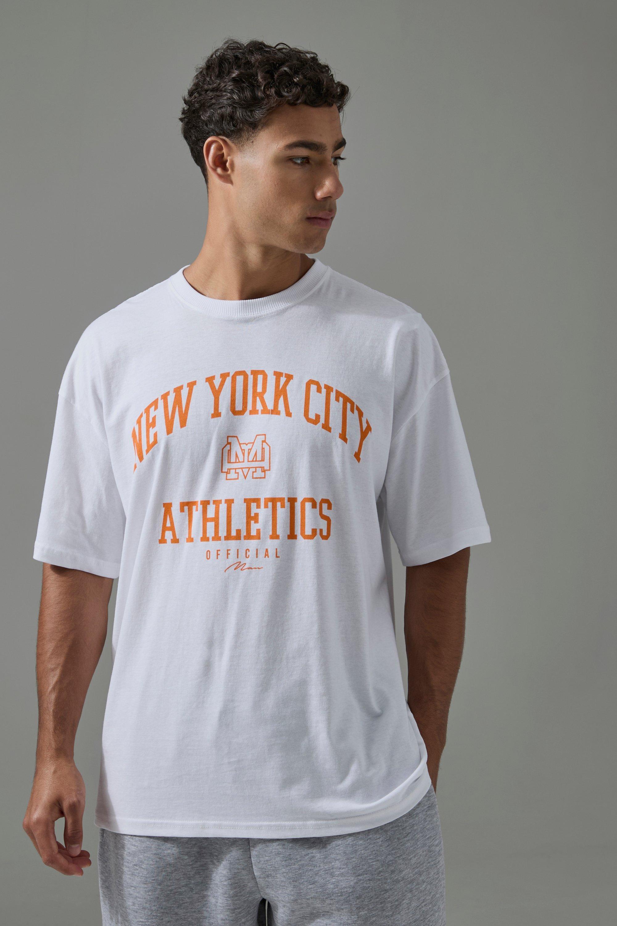 Man Active New York City Athletics Oversized T-shirt | boohooMAN USA Product Image