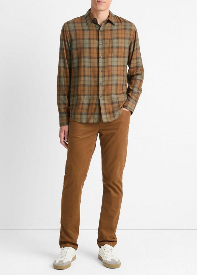 Castaic Plaid Cotton-Blend Shirt Product Image