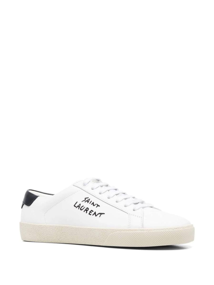 SAINT LAURENT Women's Court Sl/06 Leather Sneakers In White Product Image