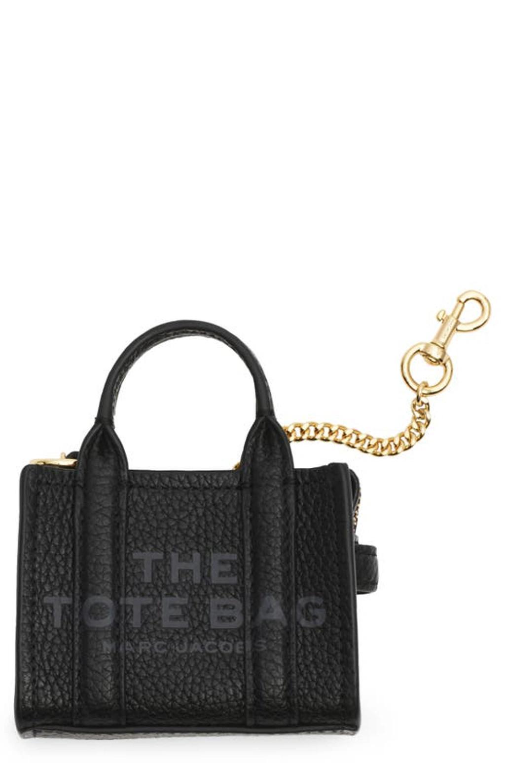 MARC JACOBS The Nano Tote Bag Charm In Black Product Image