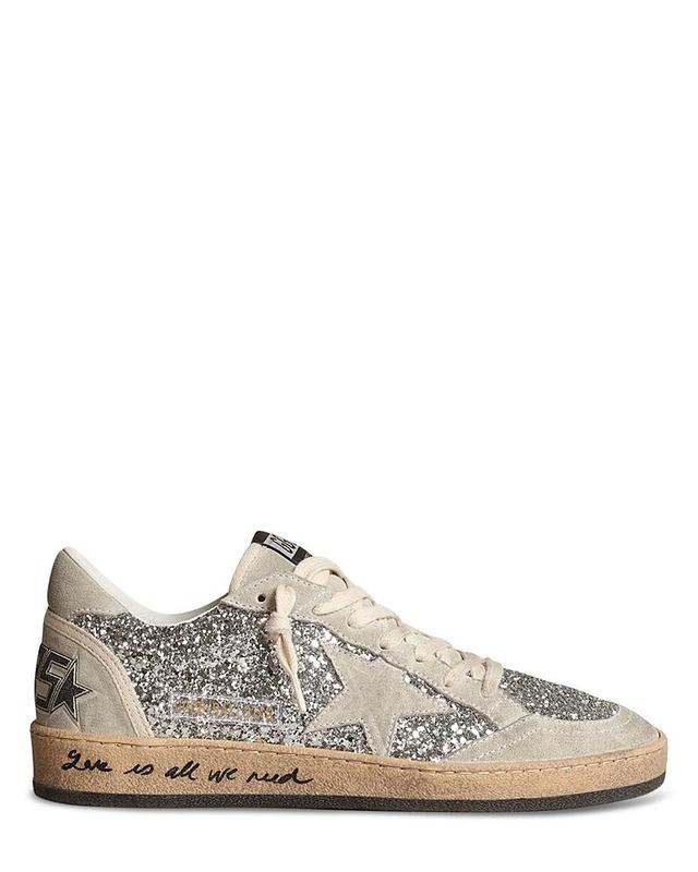 Golden Goose Womens Ball Star Glitter Low Top Sneakers Product Image