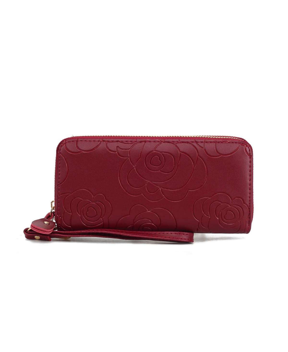 Mkf Collection Ellie Genuine Material Flower-Embossed Women s Wristlet Wallet by Mia K Product Image