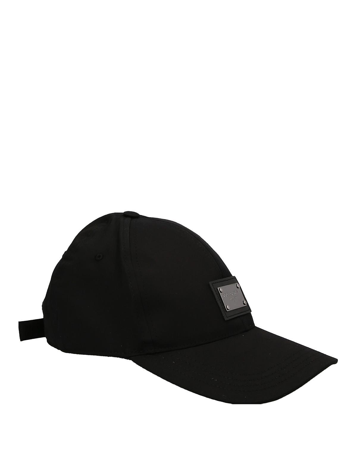 Logo Plaque Cap In Black Product Image