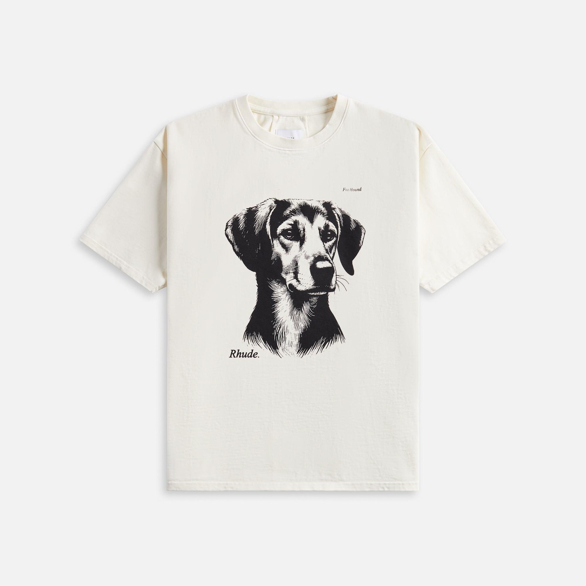 Rhude Fox Hound Tee - Vintage White Male Product Image