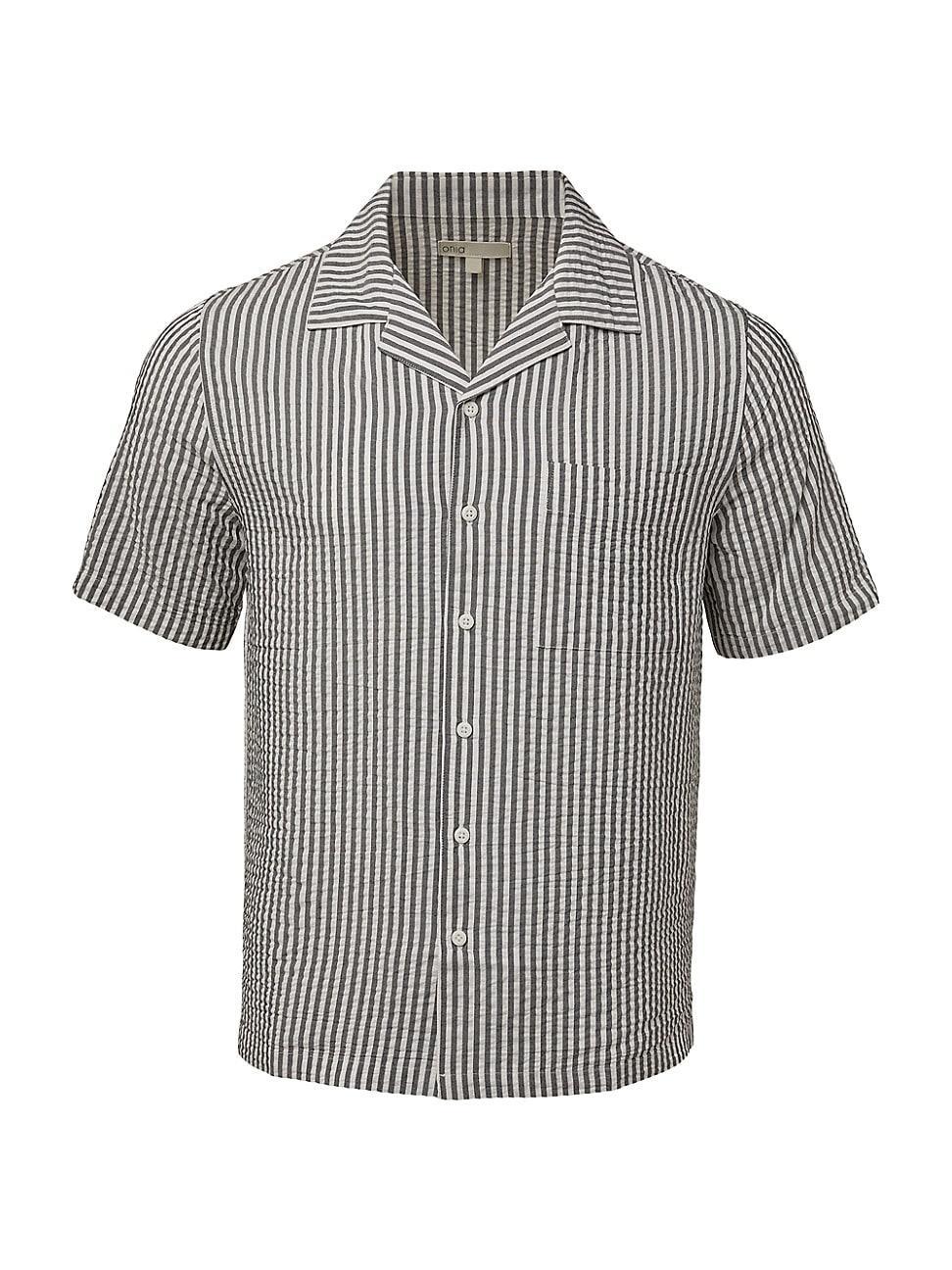 Mens Novelty Striped Camp Shirt Product Image