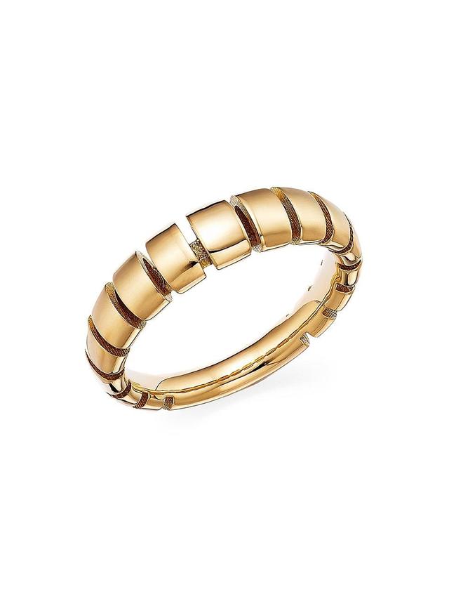 Womens Contemporary Porto 18K Yellow Gold Tapered Band Product Image