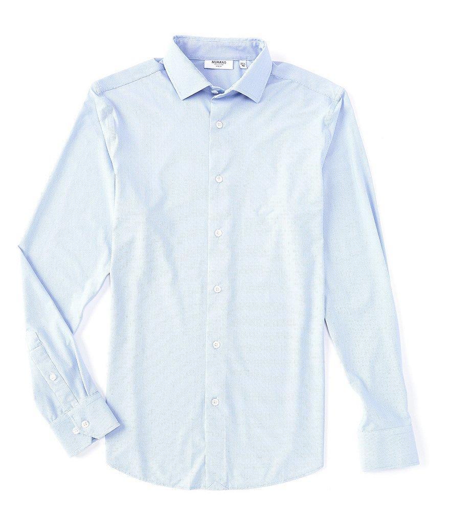 Murano Collezione Canclini Slim-Fit Micro Pattern Long-Sleeve Techno Woven Shirt Product Image