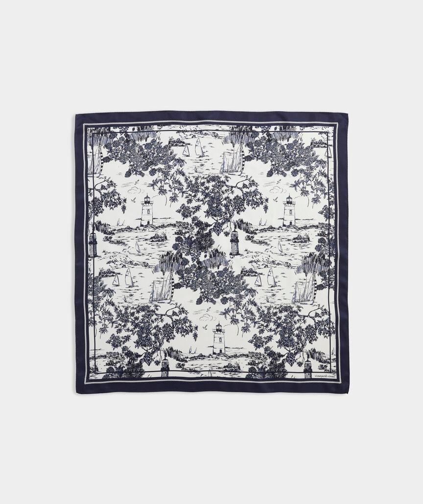 Vineyard Toile Print Silk Bandana Product Image