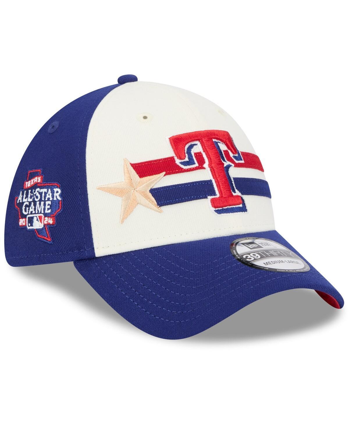 Mens New Era Cream/Royal Texas Rangers 2024 MLB All-Star Game Workout 39THIRTY Flex Hat Product Image