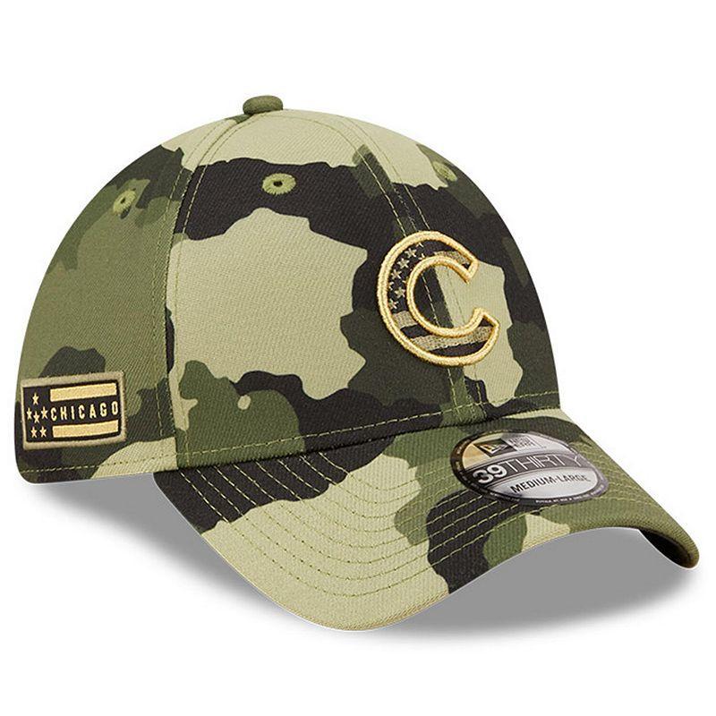 Mens New Era Camo Chicago Cubs 2022 Armed Forces Day 39THIRTY Flex Hat Product Image