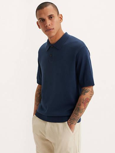 Sweater Knit Polo Shirt Product Image