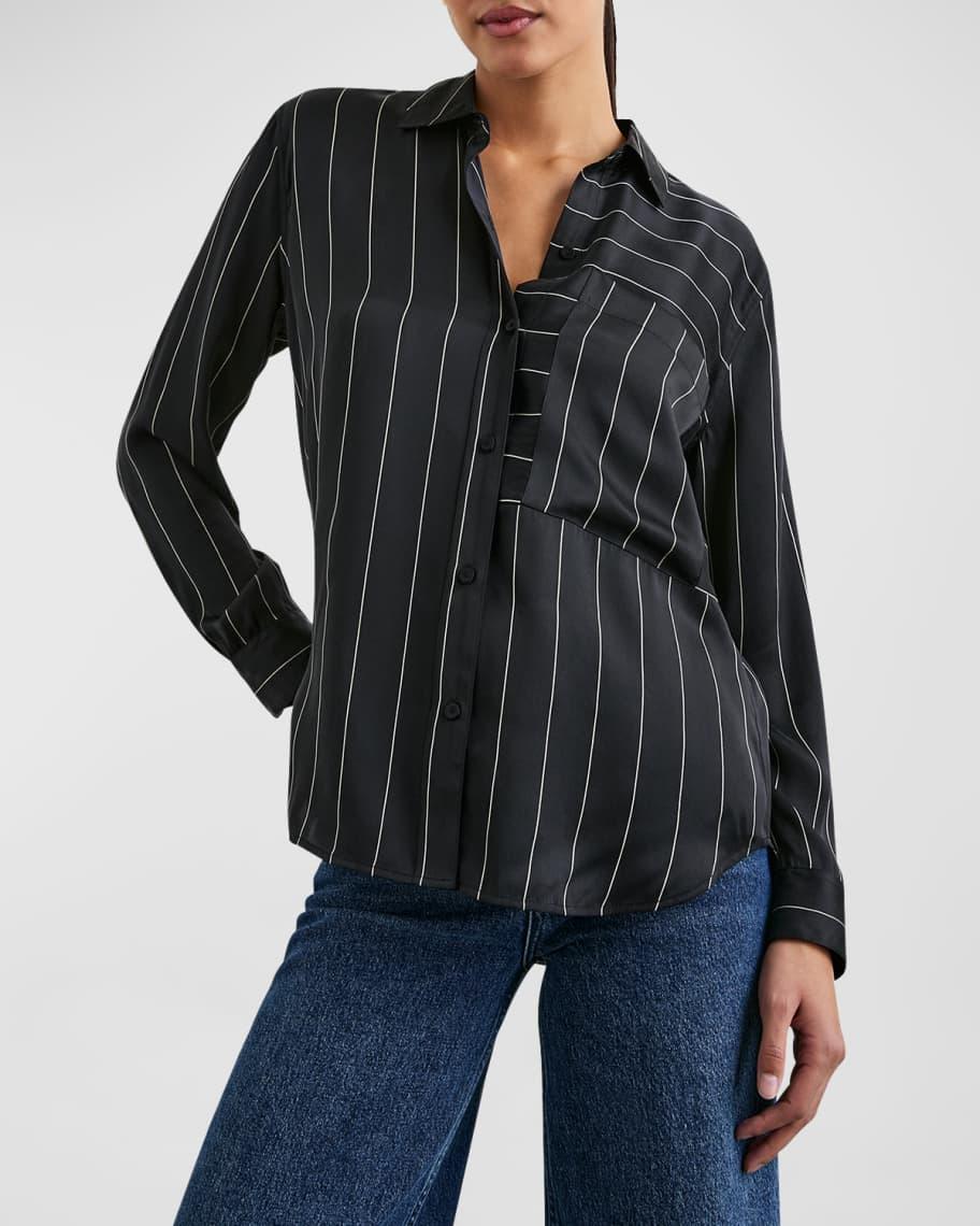 Spencer Striped Silk Blouse product image