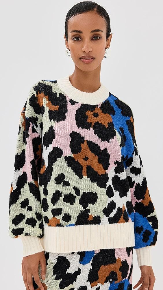 FARM Rio Colorful Leopard Knit Sweater | Shopbop Product Image