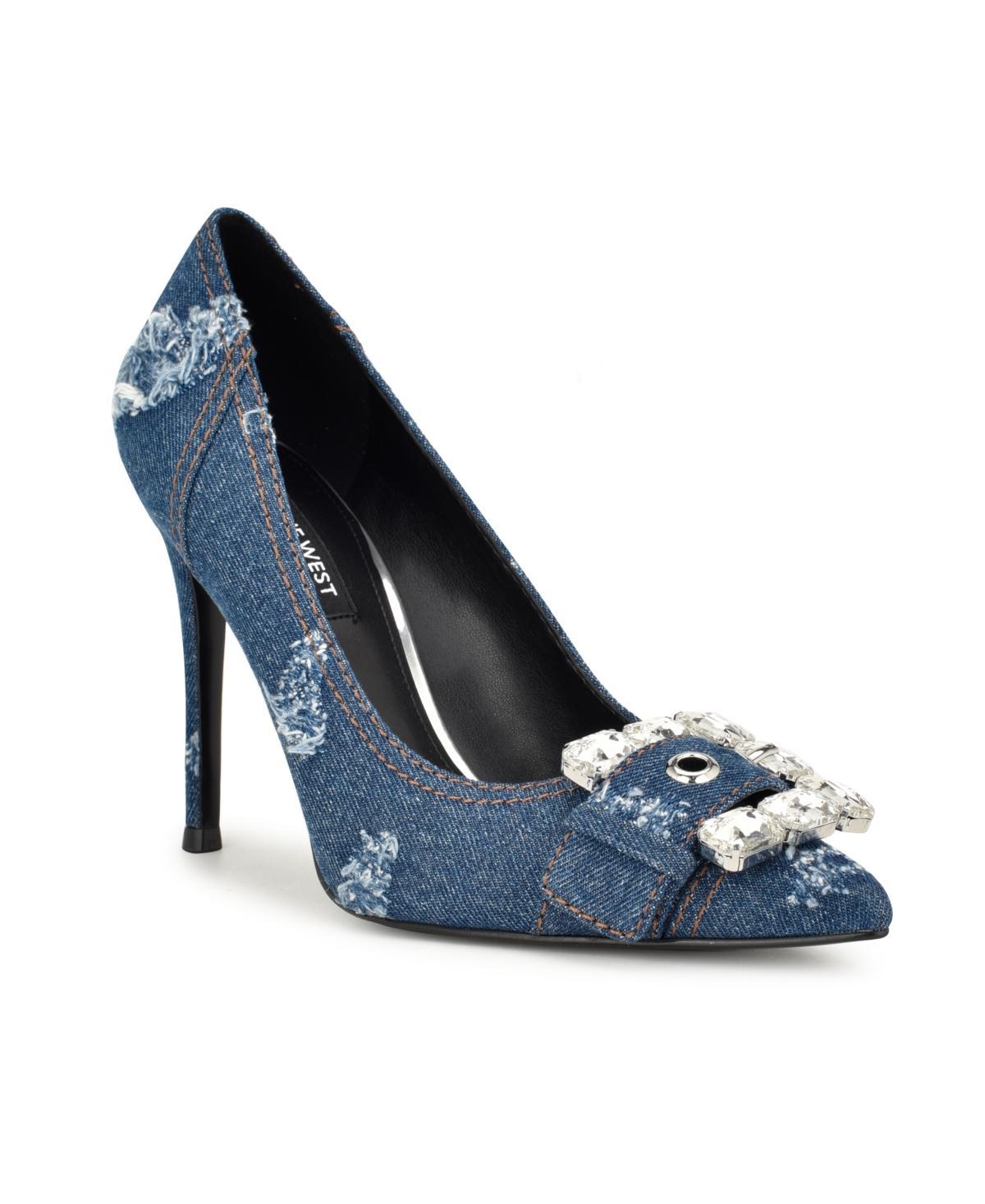 Nine West Fulu Womens Stiletto Dress Pumps Blue Product Image