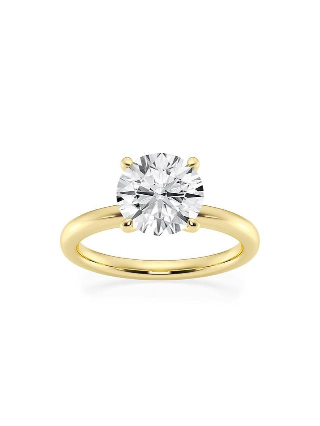 Womens 14K Yellow Gold & Round Lab-Grown Diamond Solitaire Ring/1.00-5.00 TCW Product Image