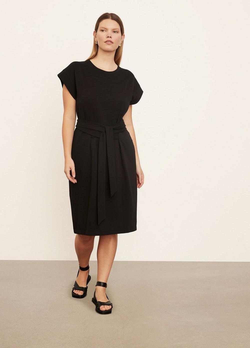 Short Sleeve Tie-Waist Dress Product Image