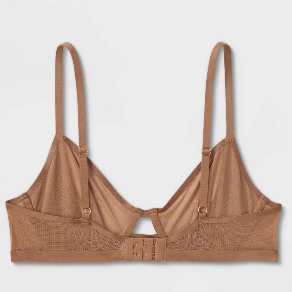 Women&#39;s Mesh Unlined Demi Bra - Auden&#8482; Brown 38DDD Product Image