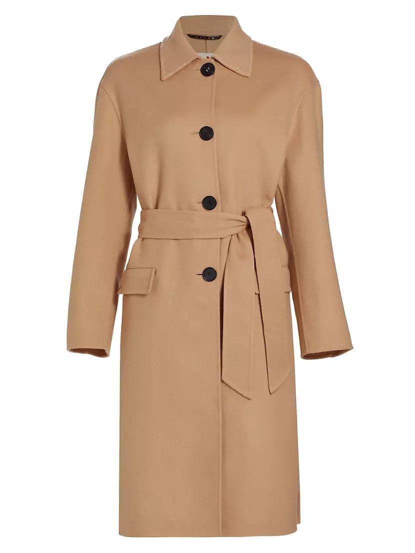 Wool-Blend Belted Coat product image