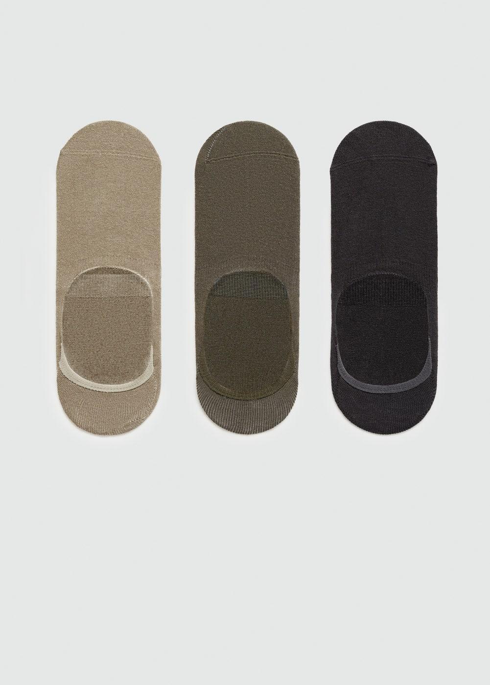 MANGO MAN - 3-pack of invisible socks khakiMen Product Image