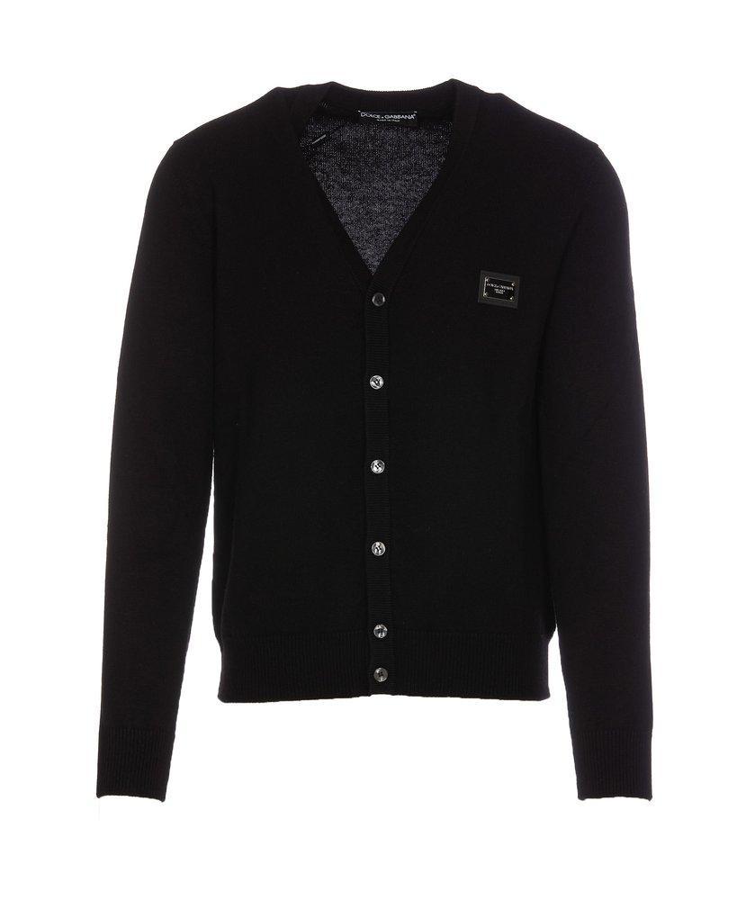 Brand Tag Cardigan In Black Product Image