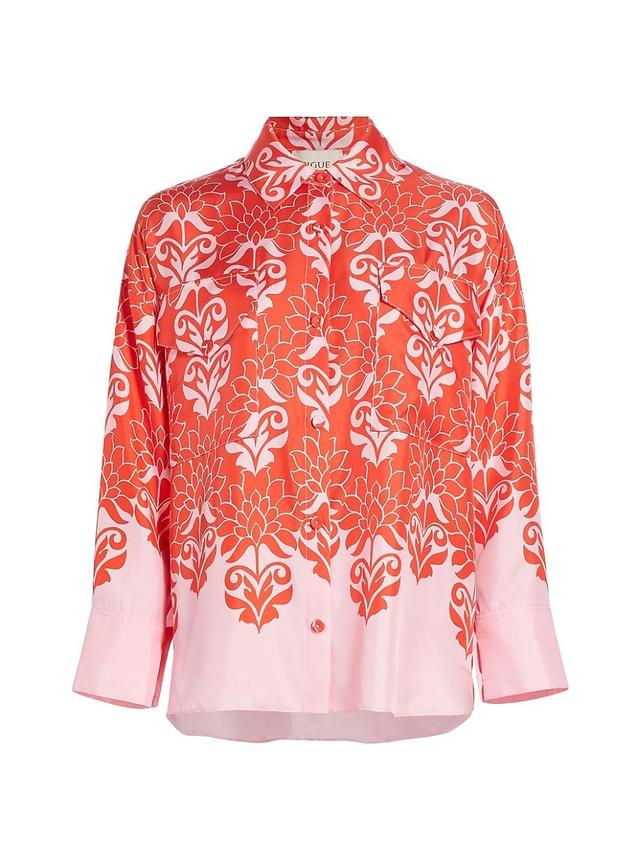 Womens Francis Floral Silk Shirt Product Image