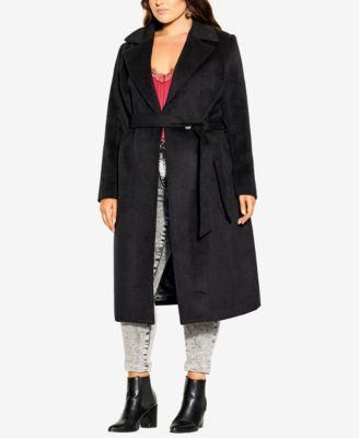 Plus Size Romantic Luxe Wool Blend Coat Product Image