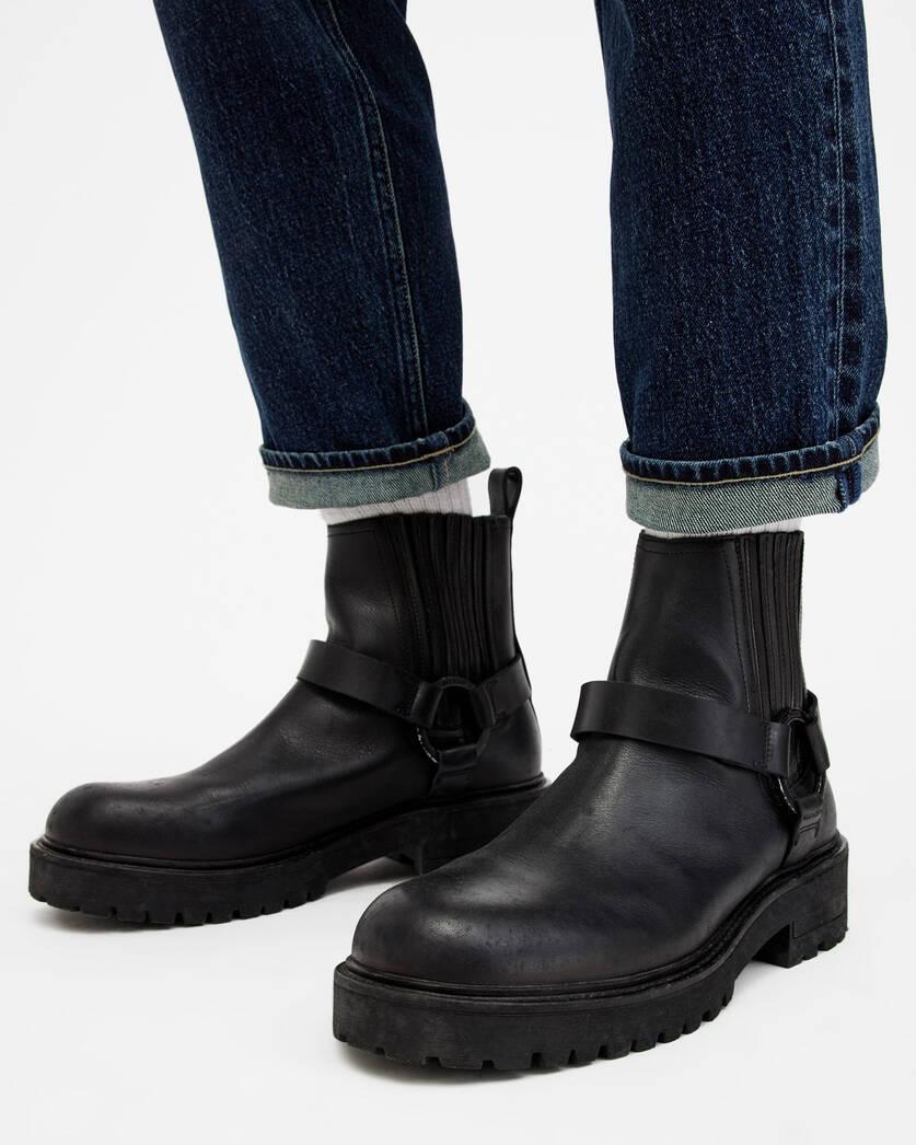 Hank Leather Biker Boots Product Image