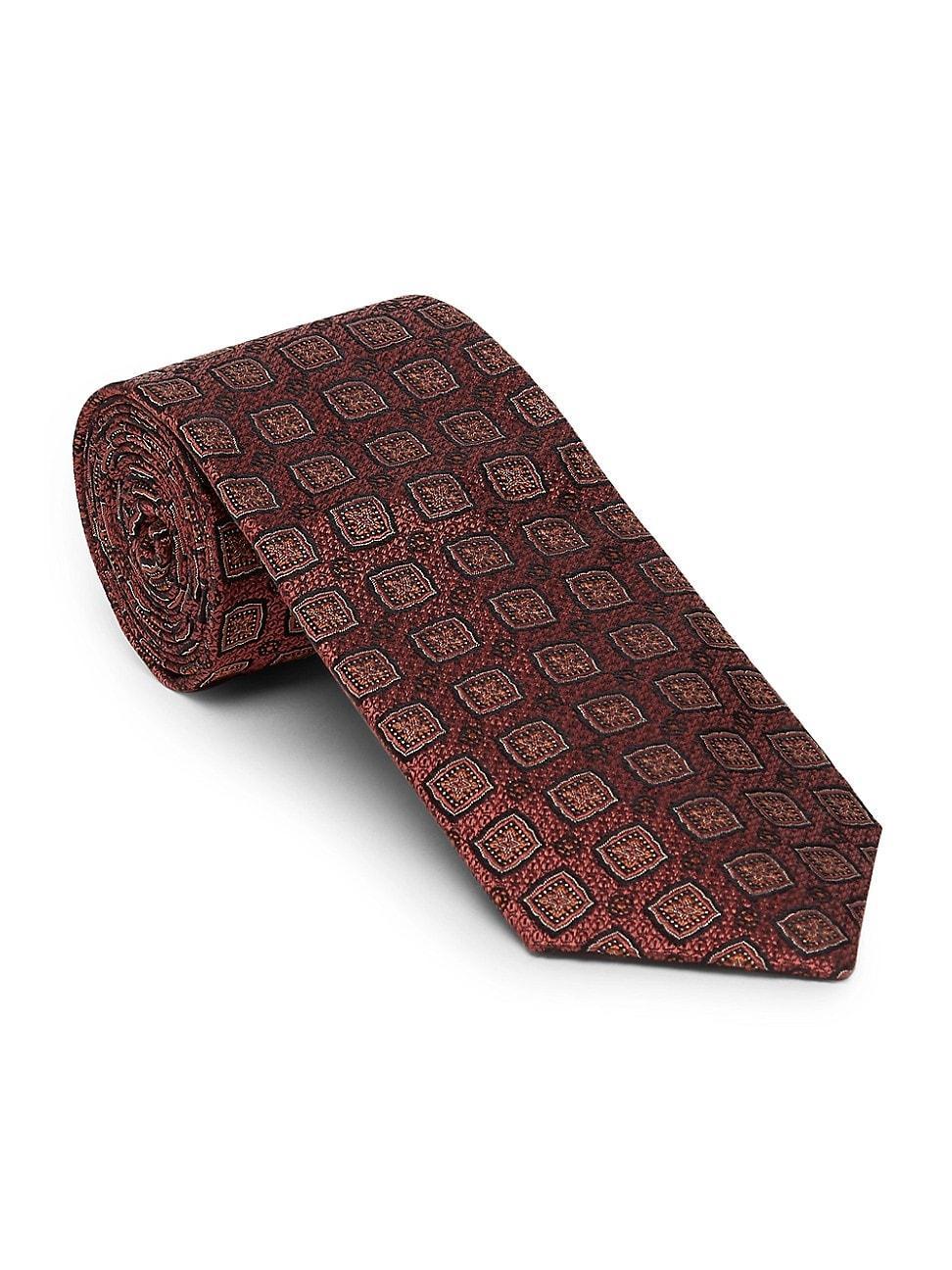 Men's Silk-Cotton Geometric Tie Product Image