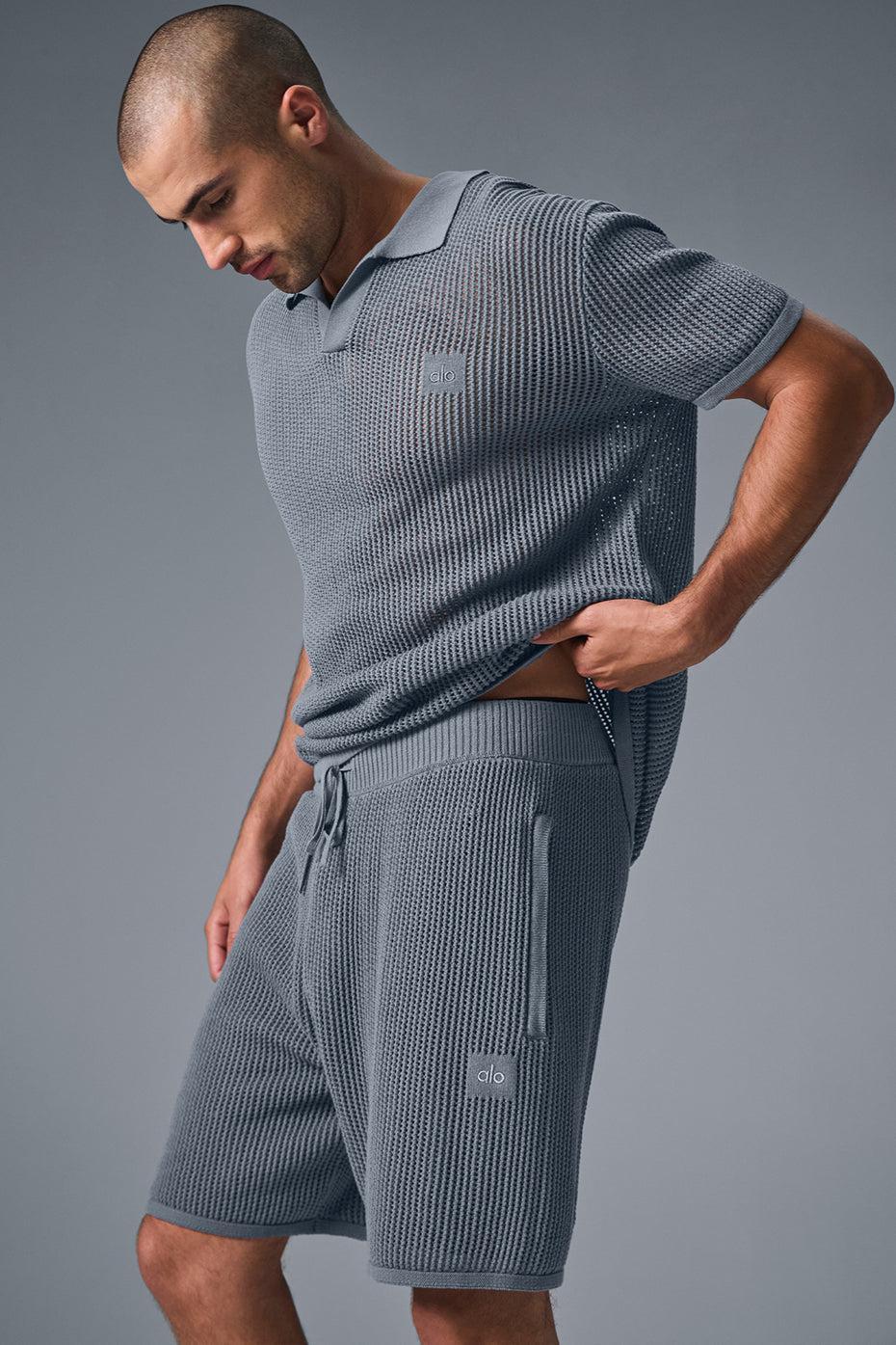 Open-Knit Short - Steel Grey Male Product Image